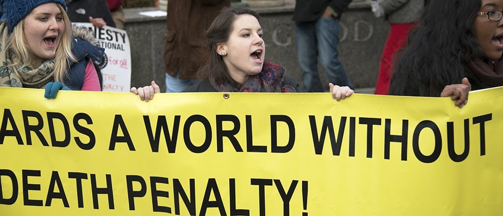 death penalty protestors