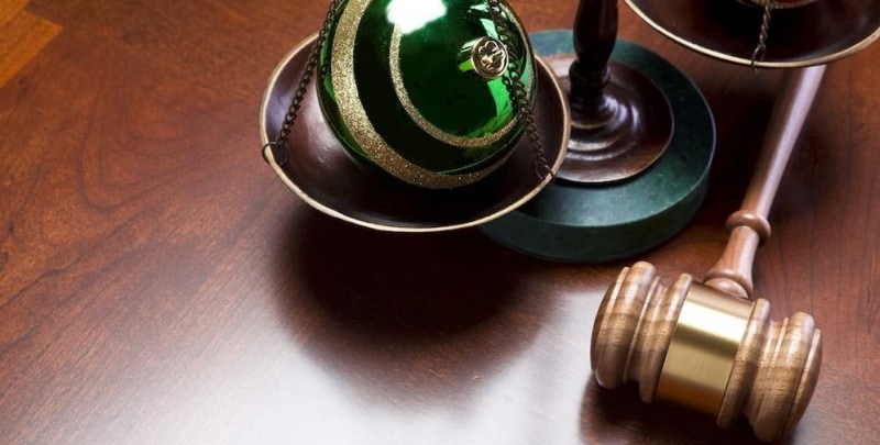 gavel and ornament