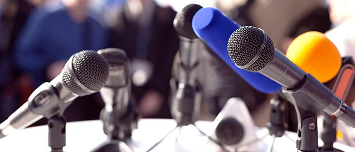 microphones at podium