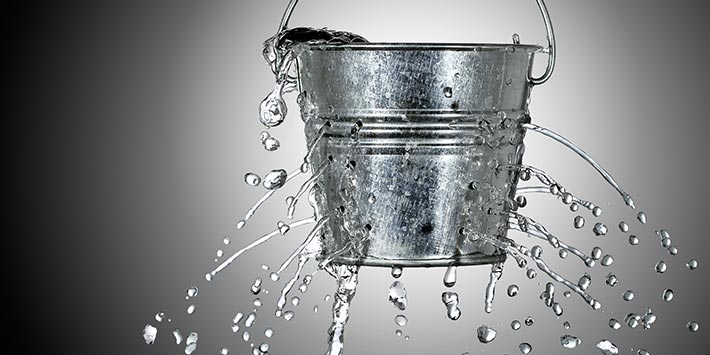 case flow management leaking bucket