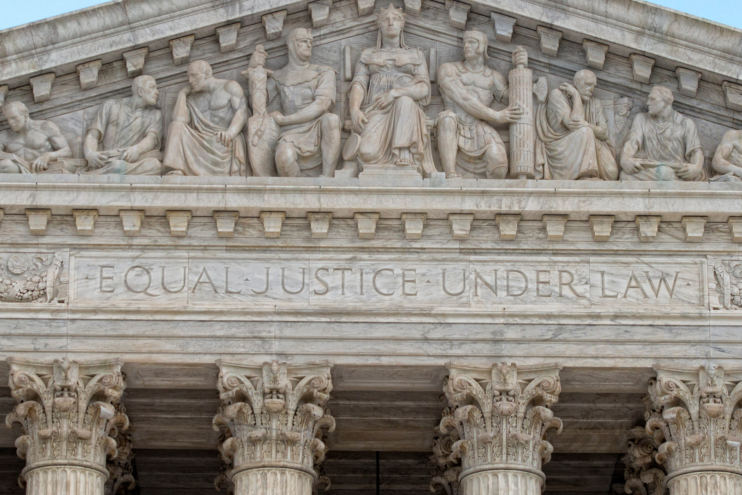 Washington DC Supreme Court facade equal justice under the law